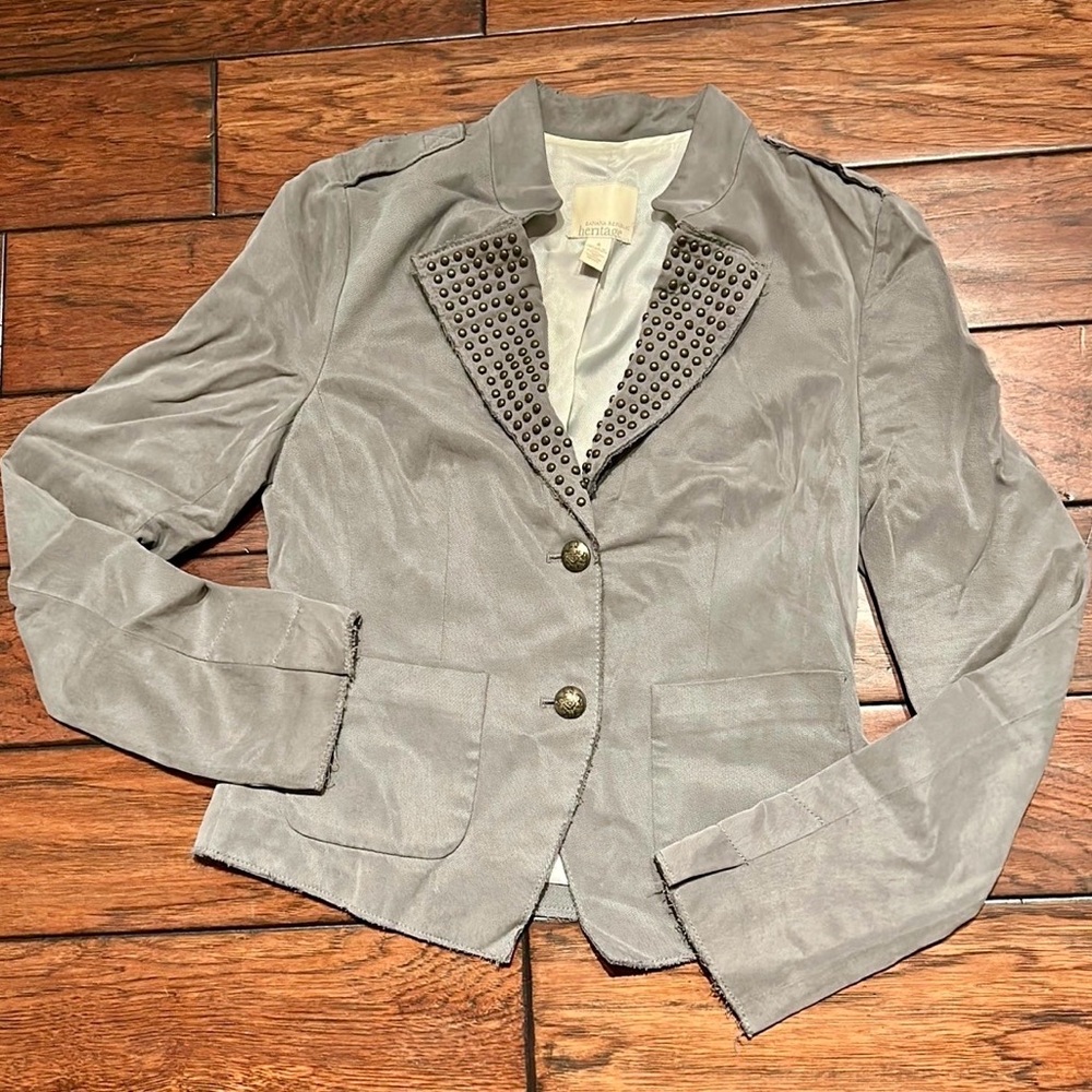 Banana Republic Gray Studded Blazer Women’s Size 4, Heritage Collection